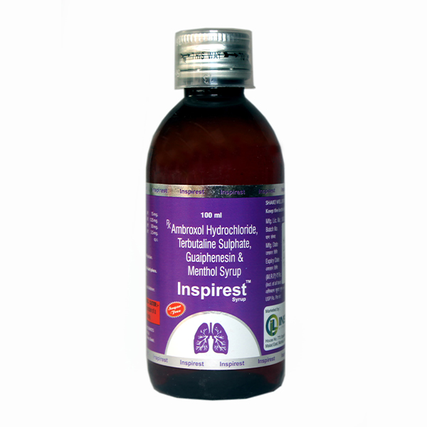 Ambroxol Hydrochloride, Terbutaline Sulphate, Guaiphenesin & Menthol Syrup